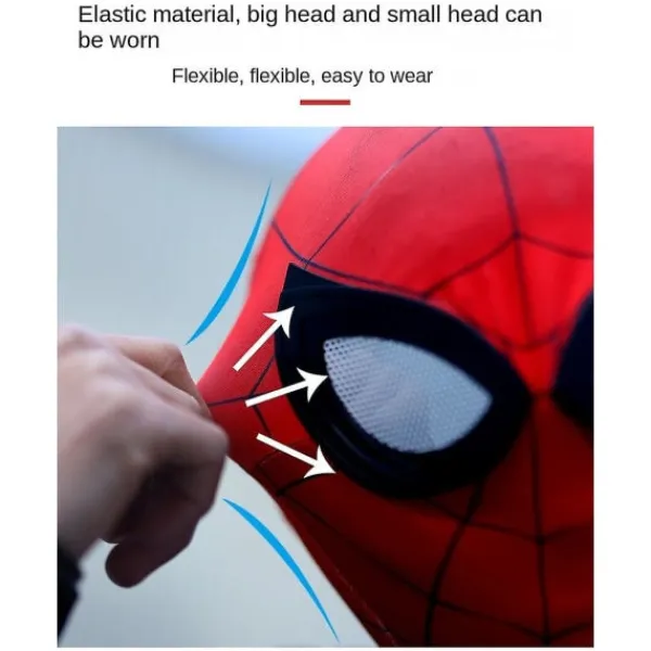 Svart Mj Spider-Man mask Cosplay - Vuxen> Masker
