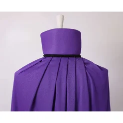 Svart och röd vändbar cape Halloween Cape Vampyrdräkt Maskerad Dracula Magiker Djävul Cosplay Vuxen Barn Lila och Svart Ståkrage 120CM/47