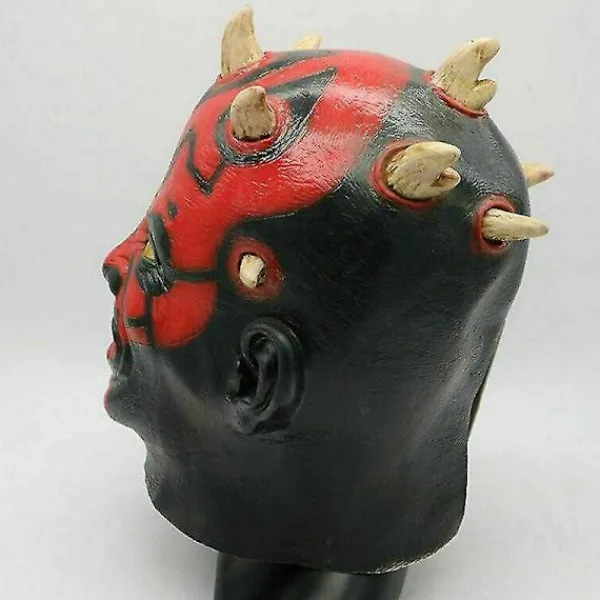 Szsh Star Wars Darth Maul Deluxe Vuxen Ondskefull Läskig Kostym Mask Latex Halloween Party> Masker