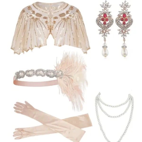Holocky 1920-tals Flapper-accessoarer Gatsby Kostymtillbehör Set> Tillbehör