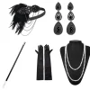 1920-tals Flapper-kostym Pannband Halsband Handske Armband Gatsby M D Onesize> Tillbehör