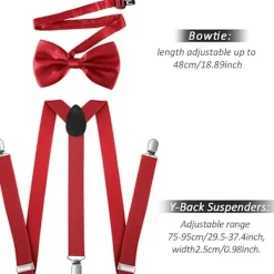 Holocky 1920-tals Herr Gatsby 8-delad Tillbehörssats Hatt Suspender Fluga><noscript><img width=