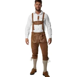 tectake Lederhosen Steigerwald Brun XL> Dräkter