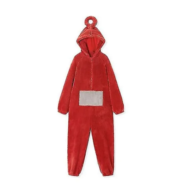 Teletubbies Onesie Pyjamas Vuxen Tjock Korallfleece Röd -FS- M> Dräkter