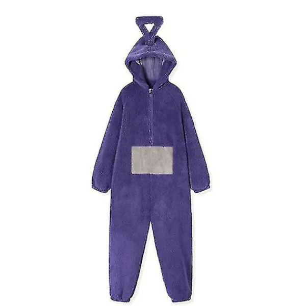 Teletubbies Onesie Pyjamas för Vuxna Tjock Korallfleece Lila -FM- kids 85> Dräkter