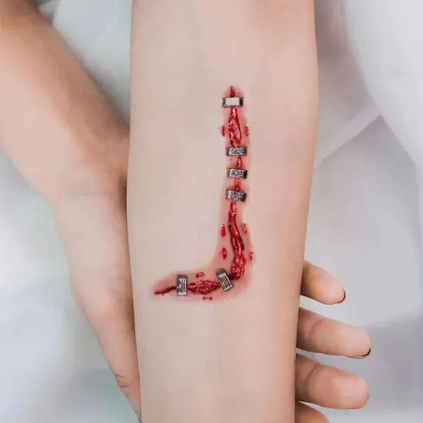 INF Temporära tatueringar för Halloween 10 ark> Smink