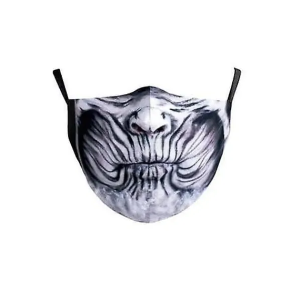 Återanvändbar Unisex Rolig Tvättbar Ansiktsmask Halv Ansikte Mun Märke HipHop Tecknad Jul 5pcs Random color> Masker