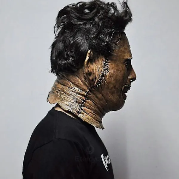 Texas Chainsaw Massacre Leatherface Mask i Latex - Skräckfilm Halloween Cosplay Kostymfest Evenemangsrekvisita Leksaker Karnevalsmask-FF-> Masker
