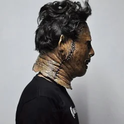 Texas Chainsaw Massacre Leatherface Mask i Latex - Skräckfilm Halloween Cosplay Kostymfest Evenemang Rekvisita Leksaker Karnevalsmask><noscript><img width=