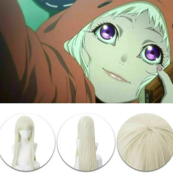 TG 80 cm Runa Yomozuki Kakegurui Loli Cosplay Peruk Cap Blekguld Anime> Peruker