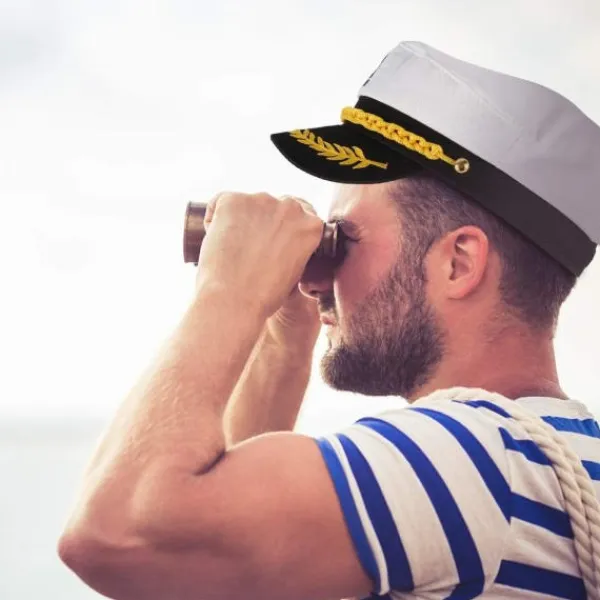 TG Vuxen Sjömansmössa Justerbar Kaptenshatt Cosplay Sjömansskepp Båtkaptenhatt för Sjömansmarinadmiral> Huvudbonader