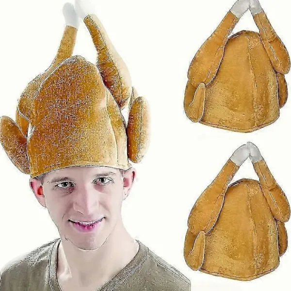 Thanksgiving Turkey Hat Christmas Plysch Hat, lämplig för Thanksgiving Party, Thanksgiving Decoration och Rollspel, lämplig för barn och vuxna B> Huvudbonader