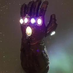 Thanos handskar för barn Infinity Gauntlet med LED-ljus Avengers 4 Cosplay leksak><noscript><img width=
