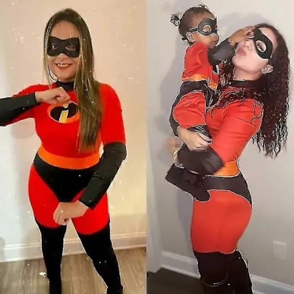 The Incredibles-kostym Halloween-fest karneval hög kvalitet kvinna-Xin 180> Dräkter