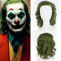 The Joker Wig Costume Green Wig Arthur Fleck Wig Cosplay> Peruker