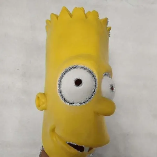 The Simpsons Bart Mask Halloween Högkvalitativ Latex Kostym Mask - JA> Masker