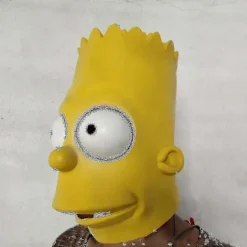 FMYSJ The Simpsons Bart Mask Halloween Högkvalitativ Latex Kostym Mask - JA (FMY)><noscript><img width=