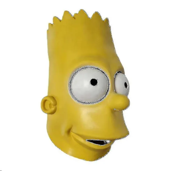 The Simpsons Bart Mask Halloween Högkvalitativ Latex Kostym Mask-mxbc> Masker