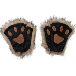 Therian Paws, Katt tass 1 Par Halvfinger Therian Paws Söta broderade päls tassar Dekorativa realistiska tasshandskar för barn vuxna cosplay scen, | Fyndiq><noscript><img width=