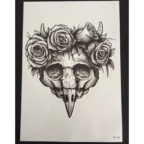 XiaoTeng Tillfällig Tatuering 21 x 15cm - birdscull> Smink