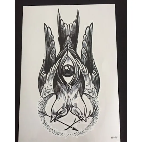 XiaoTeng Tillfällig Tatuering 21 x 15cm - Bird Eye> Smink