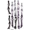 XiaoTeng Tillfällig Tatuering 10x5cm - Halloween special! Skeletthand> Smink