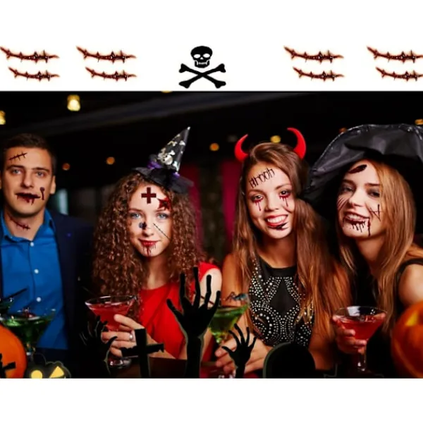 Tillfälliga tatueringar för Halloween - Realistiskt blodmotiv> Smink