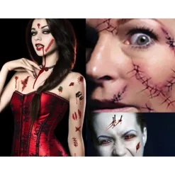 Tillfälliga tatueringar för Halloween - Realistiskt blodmotiv><noscript><img width=