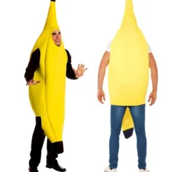Tilltalande banandräkt Vuxen Deluxe Set för Halloween L> Dräkter