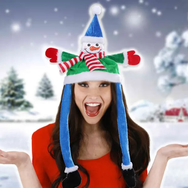 Tomteluva Jul Rekvisita Nyår Rolig Julhatt Vuxna Barn Juldekorationer Till Hemma Jultomten> Huvudbonader