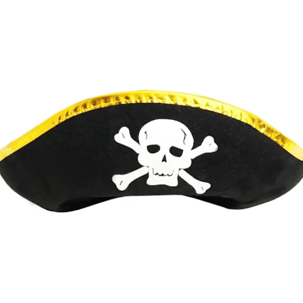 Trikant pirathatt - Trefärgad piratdräkt accessoarhatt - 1 stycke> Huvudbonader