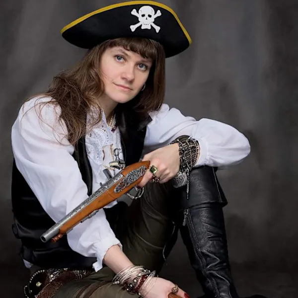 Trikant pirathatt - Trefärgad piratdräkt accessoarhatt - 1 stycke> Huvudbonader