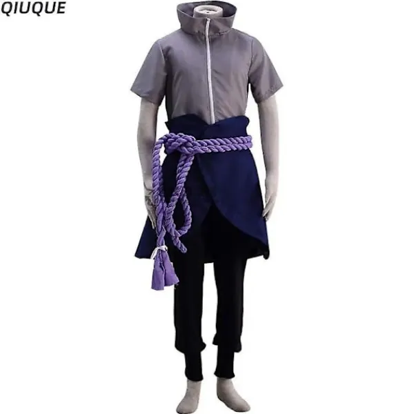 KOOLMEI Uchiha Sasuke Cosplay Kostym Peruk Anime Kostym Halloween Comic Kläder Outfit M> Dräkter