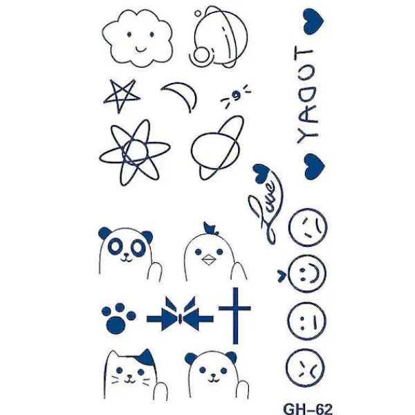 Unisex Arm Body Temporary Tattoo Magic Sticker Waterproof Long Lasting Body Art Stickers> Smink