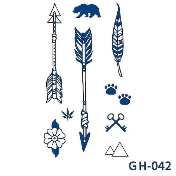 Unisex Arm Body Temporary Tattoo Magic Sticker Waterproof Long Lasting Body Art Stickers> Smink