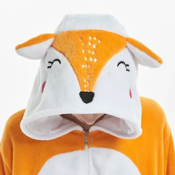 Uniex Flanell Djurpyjama En-delad Nattkläder Hoodie ovkläder Fet Coplay Djur iameika Pyjama> Dräkter