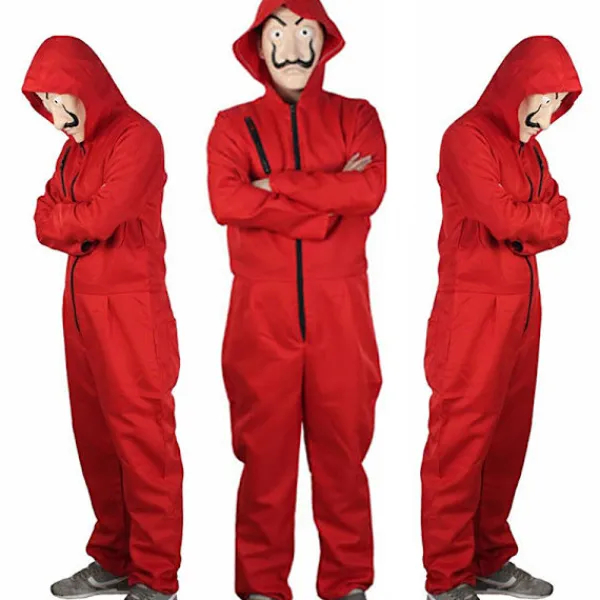Jettbuying Unisex för Salvador Dali La Casa De Papel Money Heist Cosplay H L> Dräkter
