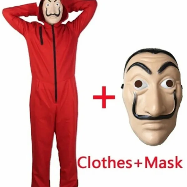 Jettbuying Unisex för Salvador Dali La Casa De Papel Money Heist Cosplay H L> Dräkter