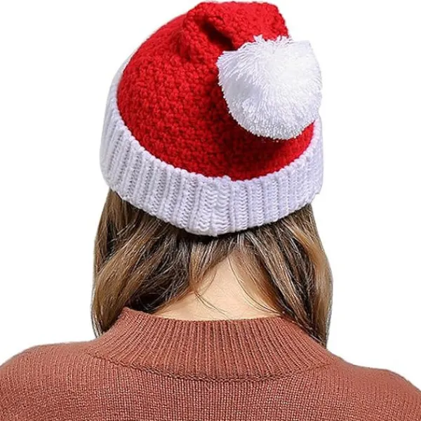 Unisex Julmössa Vinter Varma Stickad Tomteluva> Huvudbonader