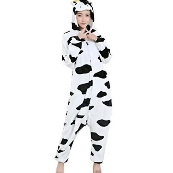 Unisex vuxen Kigurumi djurdräkt Bodysuit Pyjamas Fancy 1onesie1 L Cow> Dräkter