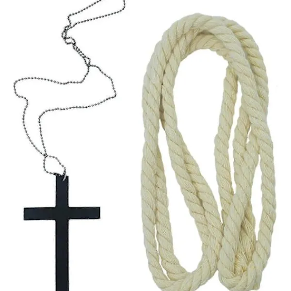 GIFT OF G Unisex Vuxen Medeltida Dräkt Kappa Med Luva Munk Präst Trollkarl Tunika Dräkt 3 delar X-Large> Dräkter