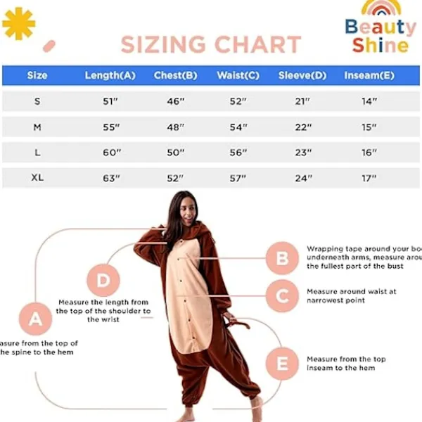 Unisex Vuxen Tecknad Kostym Halloween Jul Pyjamas Jumpsuit Onesies Plysch Cosplay Pyjamas Apa M_tfrf> Dräkter