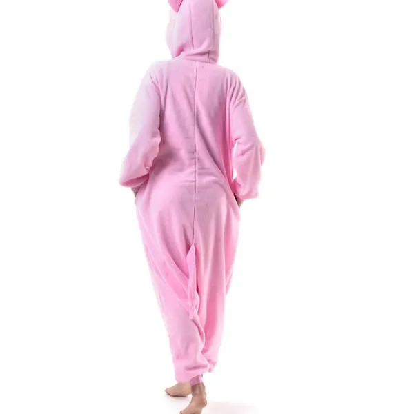 Unisex Vuxen Tecknad Kostym Halloween Jul Pyjamas Jumpsuit Onesies Plysch Cosplay Pyjamas Rosa Gris S_tfrf> Dräkter