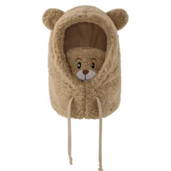 Universal One Piece-mössa Bekväm touch Plysch Multifunktionell Björnöronklaffmössa för utomhusbruk(Khaki)> Huvudbonader