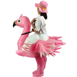 Uppblåsbar Flamingodräkt för Vuxna & Barn - Rosa Partyoutfit [JUN] New Flamingo special material> Dräkter