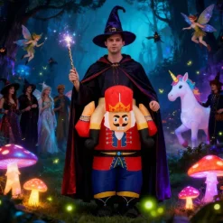 Uppblåsbar Nötknäpparsoldatdräkt Vuxen Uppblåsbar Åktur På Halloween-dräkter Uppblåsbara Juldräkter För Vuxna Parent><noscript><img width=