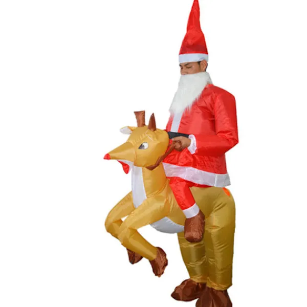 Holocky Uppblåsbar pepparkaksman för vuxen jul> Dräkter