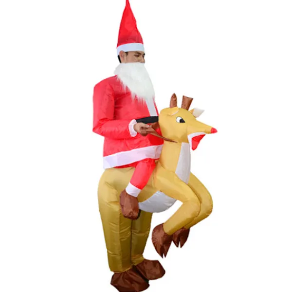 Holocky Uppblåsbar pepparkaksman för vuxen jul> Dräkter