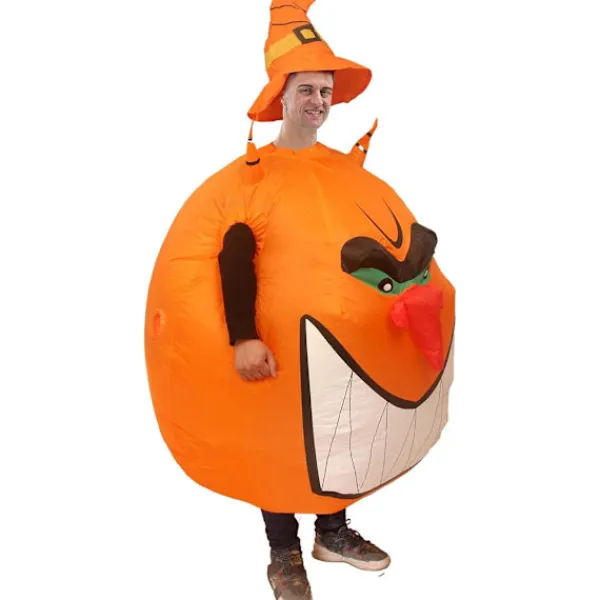 Uppblåsbar Pumpadräkt Rolig Luftblåsande Dräkt Jumpsuit Maskerad Cosplay Halloween Juldräkt Vuxenstorlek> Dräkter