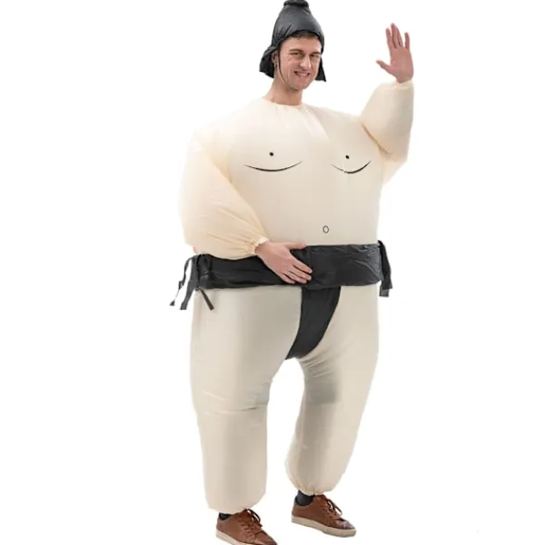 Uppblåsbar Svart Sumodräkt för Barn - Halloween & Jul Svart Japansk Sumo Children's size> Dräkter
